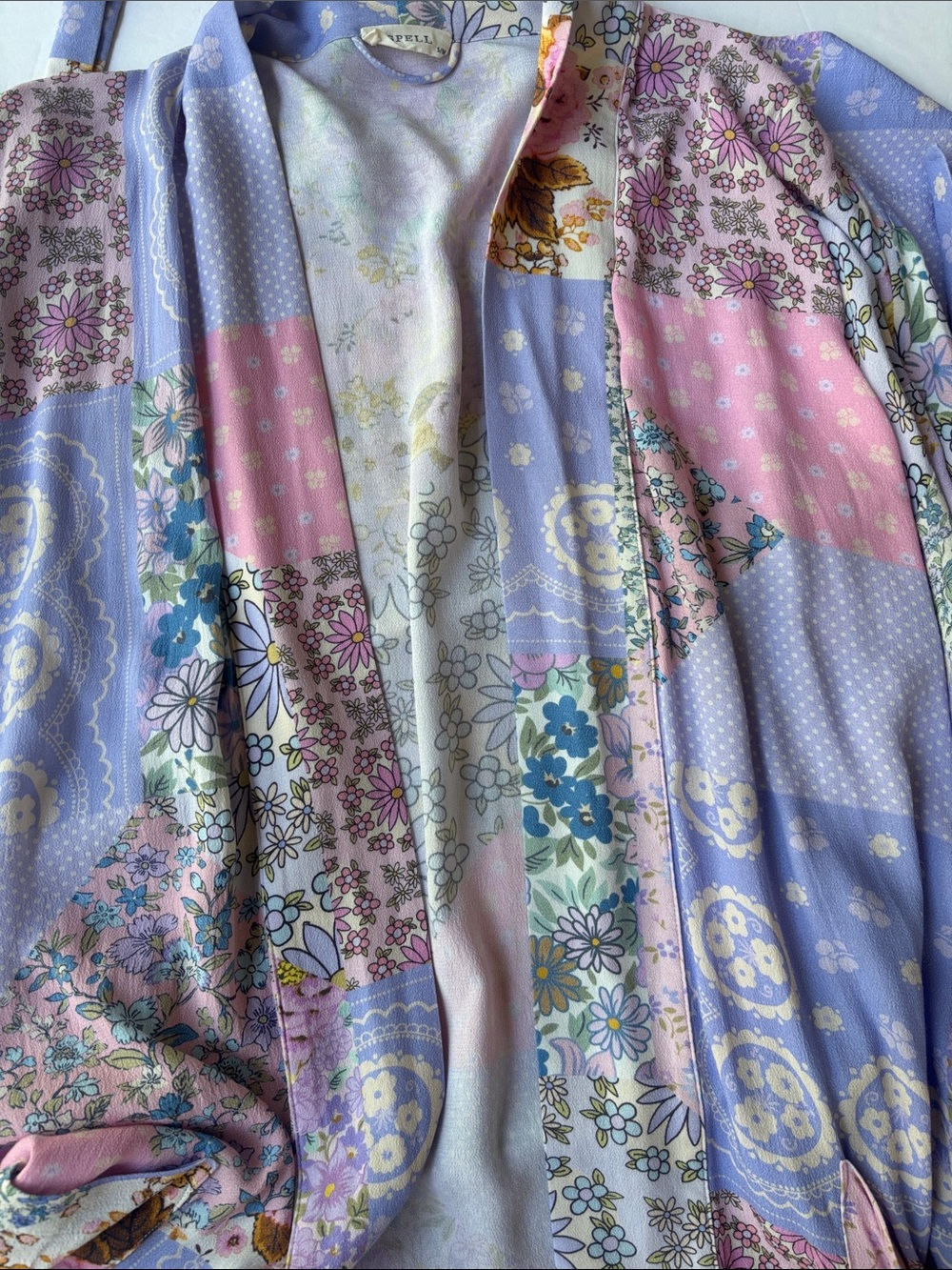 Spell Gypsy Collective Cha Cha Maxi Robe S/M Duster Coverup Lounge Long Pastel - Picture 12 of 17